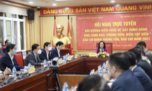 Hội nghị trực tuyến bồi dưỡng kiến thức về xây dựng Đảng cho các cơ quan thông tấn, báo chí năm 2021